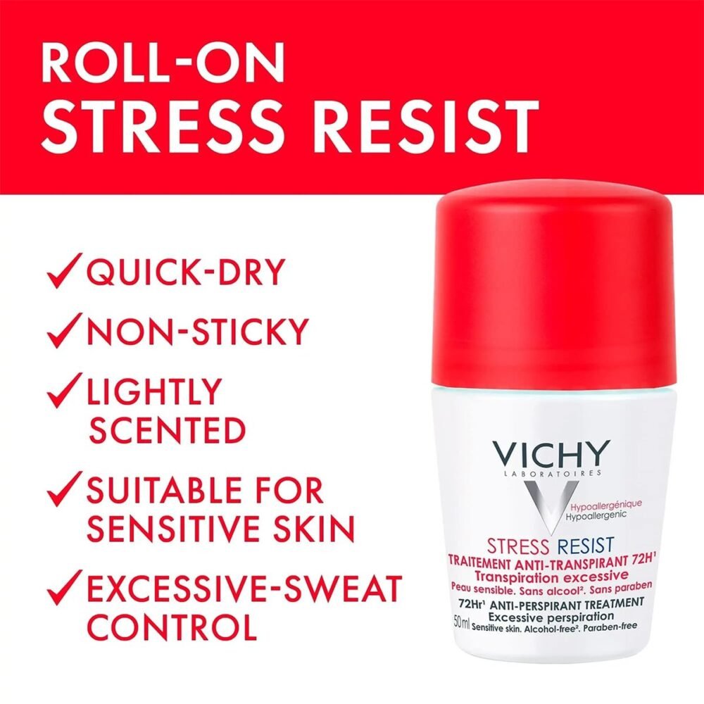Vichy 72H Stress Resist Anti-Perspirant Roll-On - 50ml - Image 4