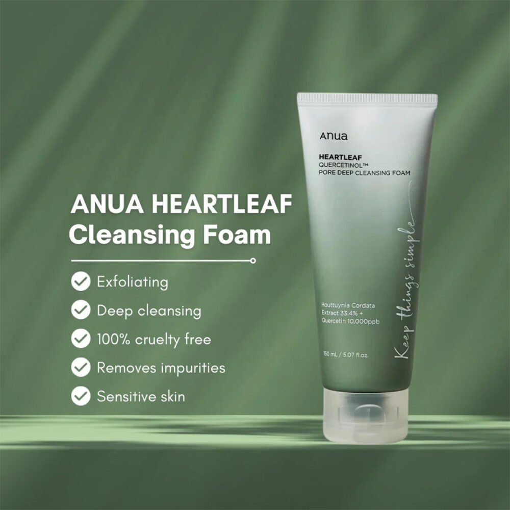 Anua Heartleaf Quercetinol Pore Deep Cleansing Foam - 150ml - Image 5