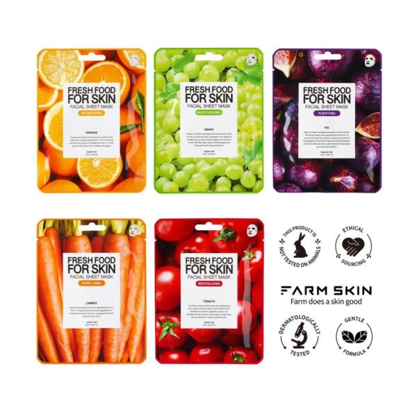 Farmskin Fresh Food For Skin Sheet Mask Set – 5 Piece
