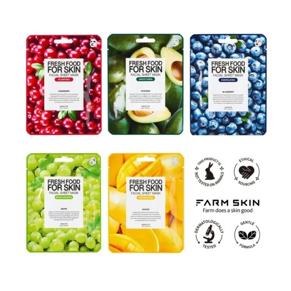 Farmskin Fresh Food For Skin Sheet Mask Set – 5 Piece