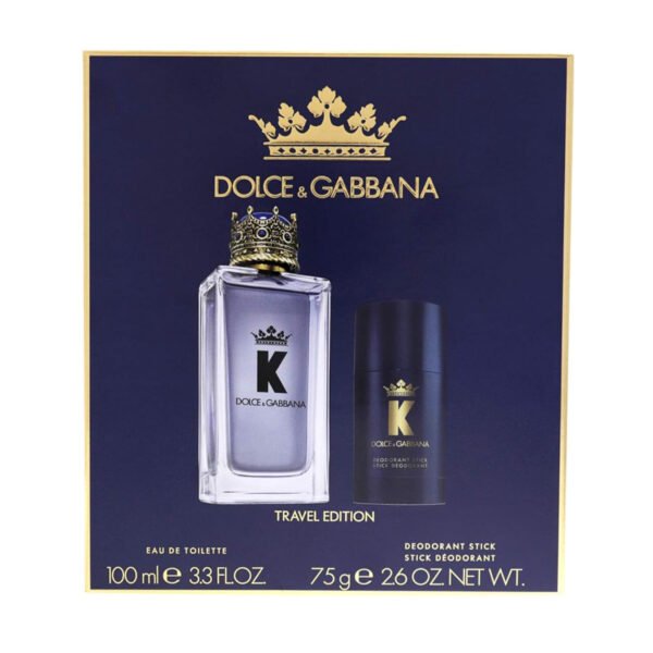 Dolce & Gabbana K Travel Set For Men Eau De Toilette, 100 ml + Deodorant Stick, 75 gm